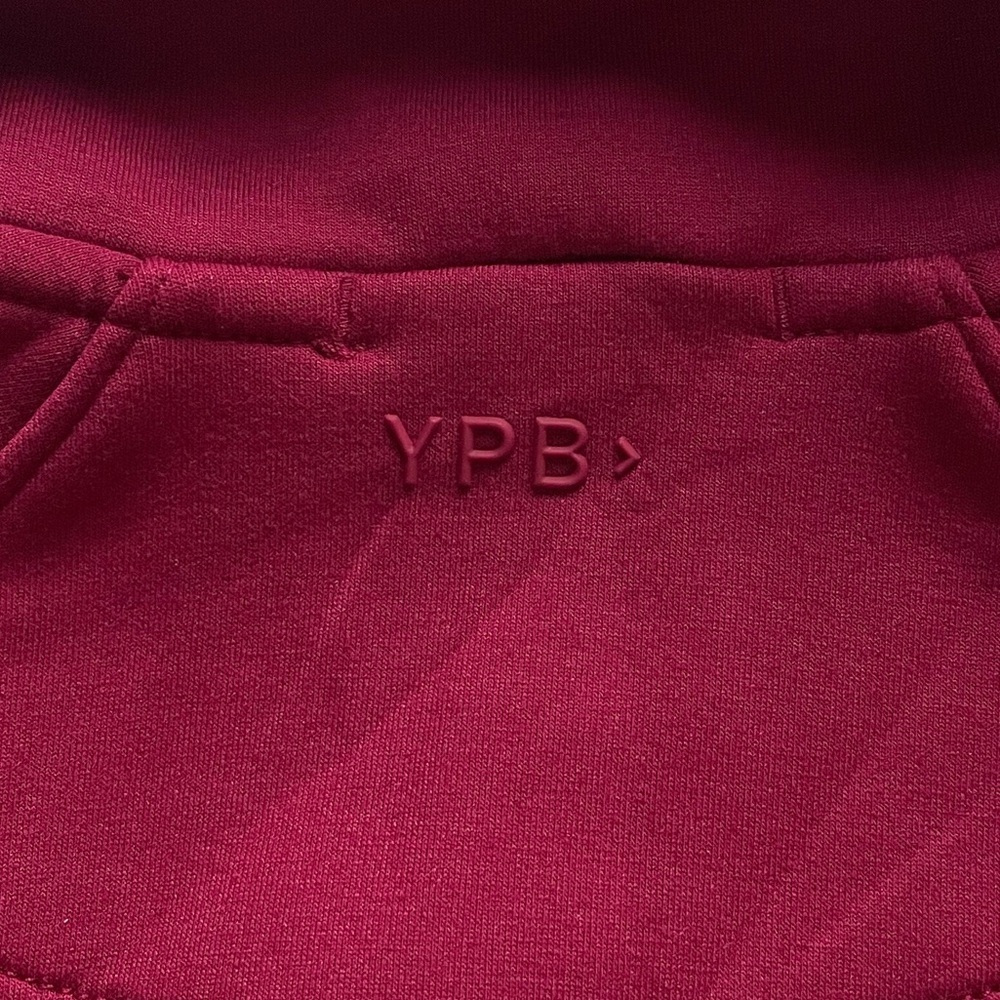 Abercrombie YPB NeoKNIT MAX Half Zip Jacket Maroon Small Oversized Athleisure - Picture 6 of 10